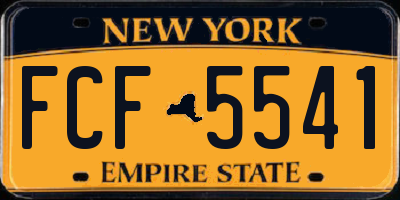 NY license plate FCF5541