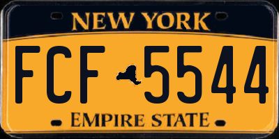 NY license plate FCF5544