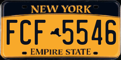 NY license plate FCF5546