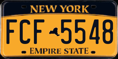 NY license plate FCF5548