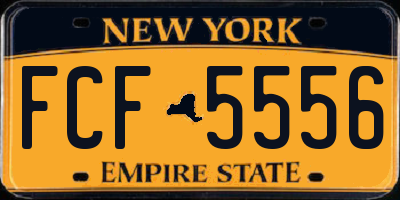 NY license plate FCF5556