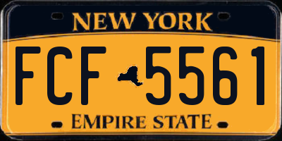 NY license plate FCF5561