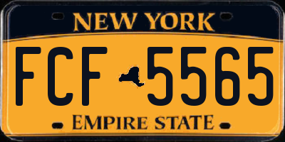 NY license plate FCF5565