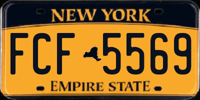NY license plate FCF5569