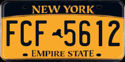 NY license plate FCF5612