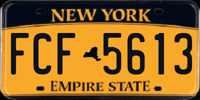 NY license plate FCF5613