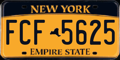 NY license plate FCF5625