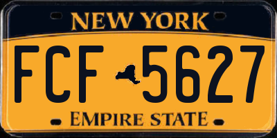 NY license plate FCF5627