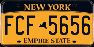 NY license plate FCF5656