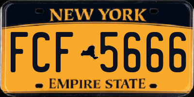 NY license plate FCF5666