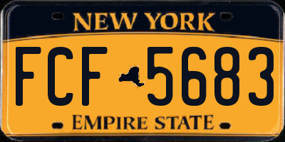 NY license plate FCF5683