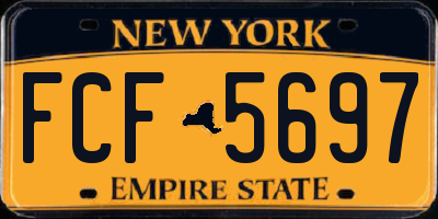 NY license plate FCF5697