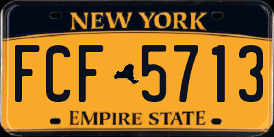 NY license plate FCF5713