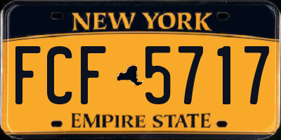 NY license plate FCF5717