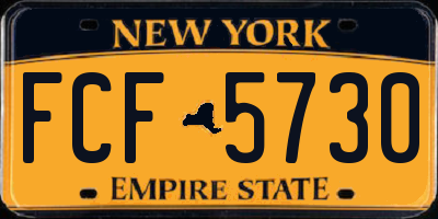 NY license plate FCF5730