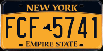 NY license plate FCF5741