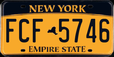 NY license plate FCF5746