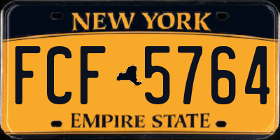 NY license plate FCF5764