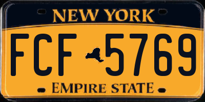 NY license plate FCF5769