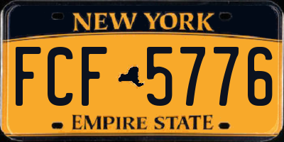 NY license plate FCF5776