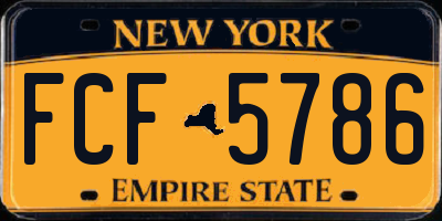 NY license plate FCF5786