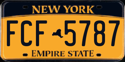 NY license plate FCF5787