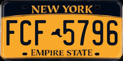 NY license plate FCF5796