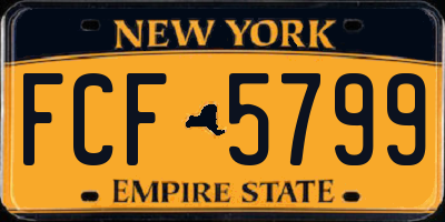 NY license plate FCF5799