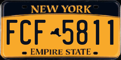 NY license plate FCF5811