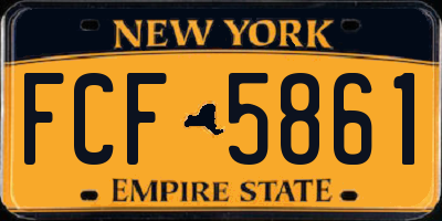 NY license plate FCF5861