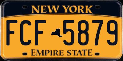NY license plate FCF5879