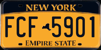 NY license plate FCF5901