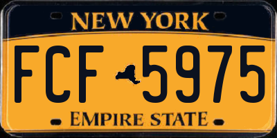 NY license plate FCF5975