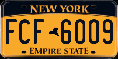 NY license plate FCF6009