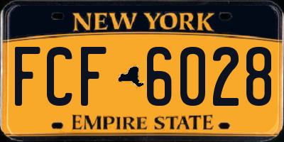 NY license plate FCF6028