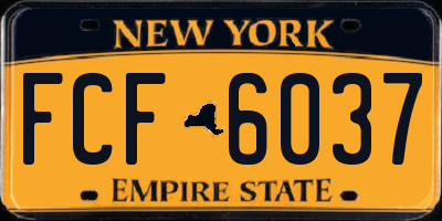 NY license plate FCF6037