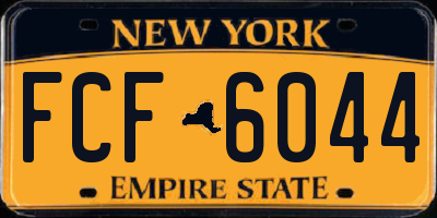 NY license plate FCF6044