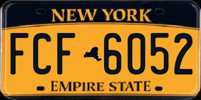 NY license plate FCF6052