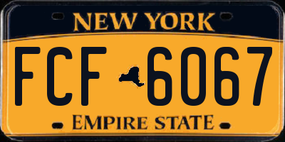 NY license plate FCF6067