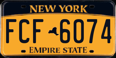 NY license plate FCF6074
