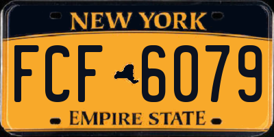 NY license plate FCF6079