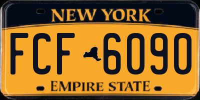 NY license plate FCF6090