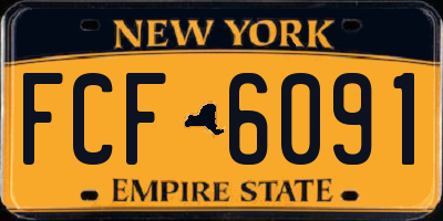 NY license plate FCF6091