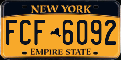 NY license plate FCF6092