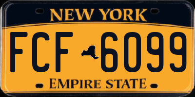 NY license plate FCF6099