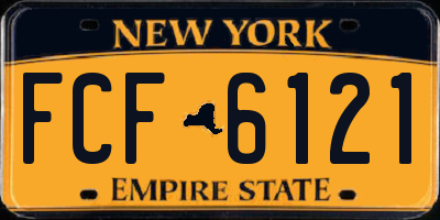 NY license plate FCF6121
