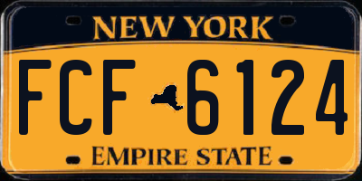 NY license plate FCF6124