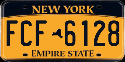 NY license plate FCF6128