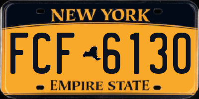 NY license plate FCF6130