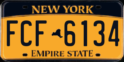 NY license plate FCF6134